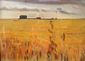 Pastel drawing of Wheat Fields by Blanche Benton