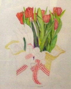 Tulips Basket by Blanche Benton