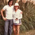 Blanche with Ilie Nastase after playing tennis